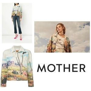 NWOT MOTHER Giddy Up Desert Print Jean Jacket